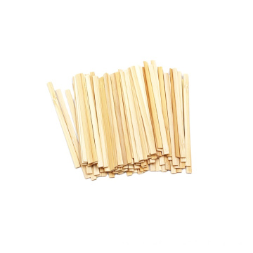 90mm Printed Paper Individually Wrapped Bamboo Coffee Stir Stirrer Sticks Making By Machine